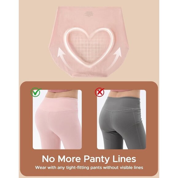 Women's Seamless High Waist Underwear 3-Pack No Show Full Coverage Breathable - Picture 2 of 6